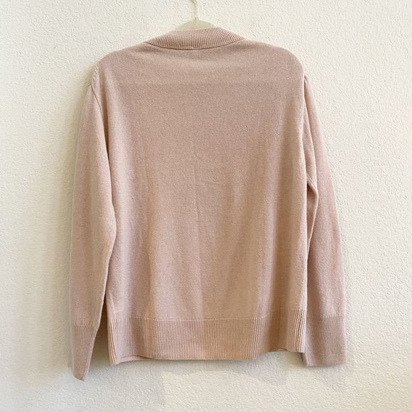 New With Tags Muji Mock Neck Wool Yak Blend Apricot Peach Sweater Size Medium - Picture 9 of 10